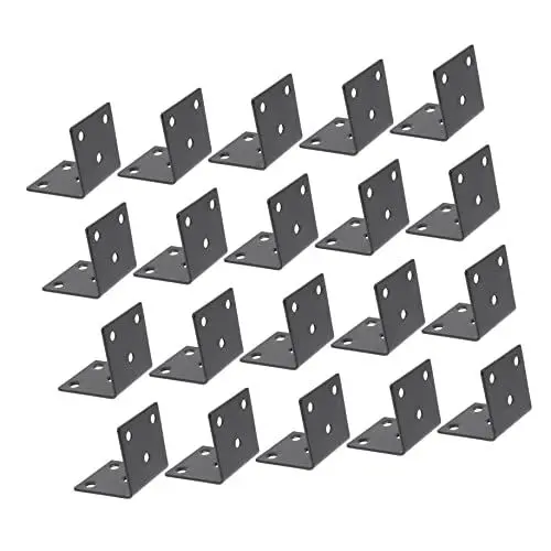 Produktbild: Baluue 20 Stück Hochleistungs-eckcode-regalhalterungen Aus Edelstahl in L-form Möbelreparaturhalterungen Für Etagenbetten Schränke Und Fenster