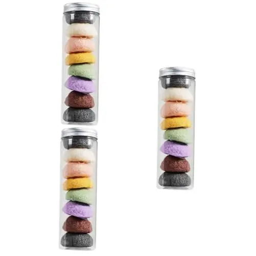 Produktbild: Baluue 24stücke Teiliges Natürliche Gesichtsreinigungsschwämme Hautfreundliche Massage-schwämme Pflanzenmaterial Für Effektive Make-up-entfernung Und Sanfte Gesichtsreinigung