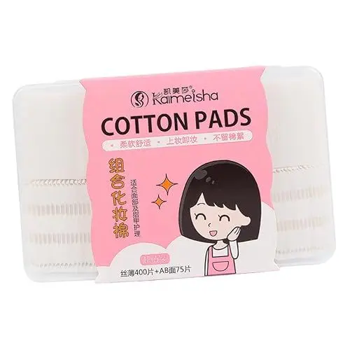 Produktbild: Baluue 2-in-1-mehrzweck-pads Zum Abschminken Doppelseitige Gesichtsschwämme Reinigungswerkzeuge Aus Weicher Baumwolle Beauty-accessoires in Kartonverpackung
