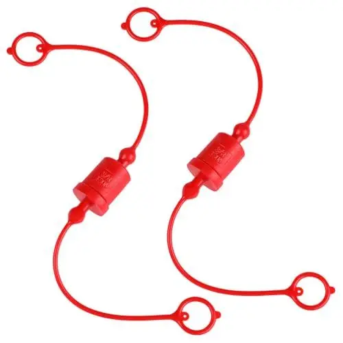 Produktbild: Baluue 2 Sätze Stecker Staubschutzkapp, PVC Hydraulikkupplungskappen Schlauchanschlüsse ISOA NPT