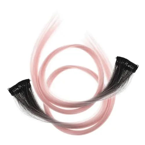 Produktbild: Baluue Glatte Haarverlängerungen Zum Anklipsen Party-highlights Pastellfarbenes Synthetisches Haarteil Einfach Für Frauen Mädchen Und Kinder Nahtlose Topper