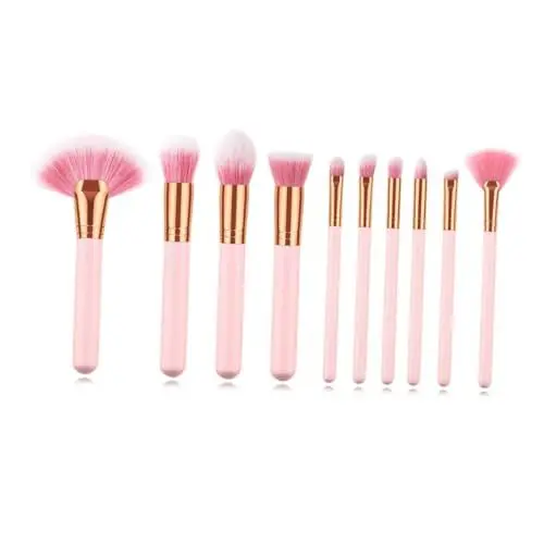 Produktbild: Baluue 2-teiliges Make-up-pinsel-set Mit Holzgriff Fächerförmiger Kosmetikpinsel Aus Nylonborsten Für Den Täglichen Gebrauch