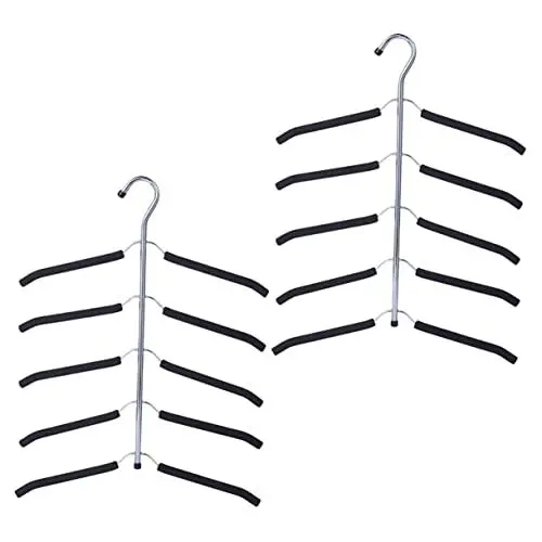 Produktbild: Baluue 2stücke Multifunktionale Hanger Mit Platzsparendem Design Für Kleidung Für Schrankorganisation rutschfeste Und Gepolsterte Kleiderbügel Shirts Jacken Und Mehr