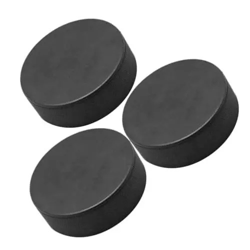Produktbild: Baluue Eishockey-Pucks Aus Sportschaum Schwarz 3 Stück Hockey-Puck 7 6 cm Hockey-Training Renn-Puck EIS Für Den Innenbereich Leichtes Hockey-Zubehör Für Kinder Und Erwachsene