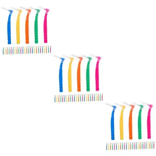 Produktbild: Baluue 3 Sätze Interdentalbürste Zahnzwischenraumbürste Zahnlückenbürste Mundhygiene Zahnzwischenraumreiniger Interdentalzahnbürste Prothesenbürste Zahnbürste Nylonwolle 30 Stück * 3