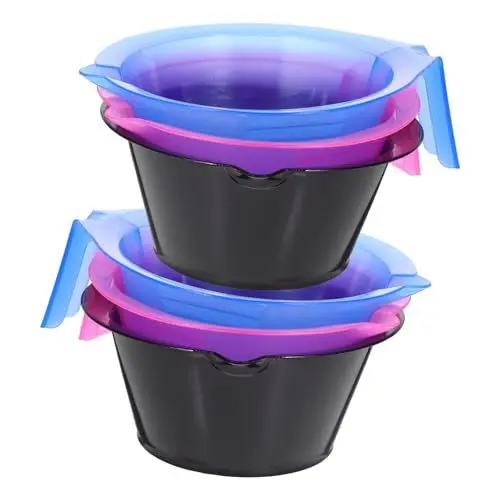 Produktbild: Baluue 3 Sätze Haarfärbeschalenwaagen Aus Abs-material Dreieckige Basis Für Stabilität Schalen Für Haarfärbemittel 6 Stück * 3