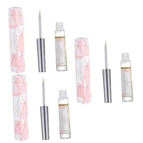 Produktbild: Baluue 3st Falscher Wimpernkleber Langanhaltender Wimpernkleber Make-up-tools Dauerhafter Wimpernkleber Schnell Trocknender Wimpernkleber Wasserfester Wimpernkleber Golden Plastik