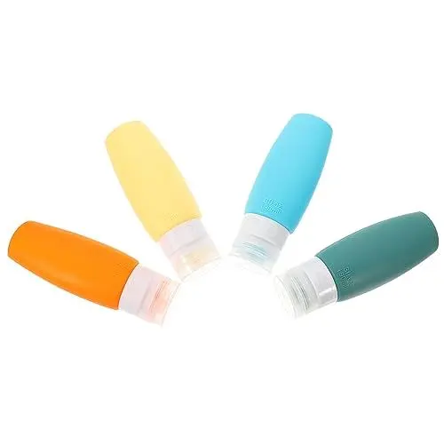 Produktbild: Baluue 4 Stück Silikon-spenderflaschen-reiseset Shampoo-flaschen Toilettenartikelflaschen Reise-spenderflasche Shampoo-reiseflasche Behälter Für Reise-toilettenartikel Kieselgel