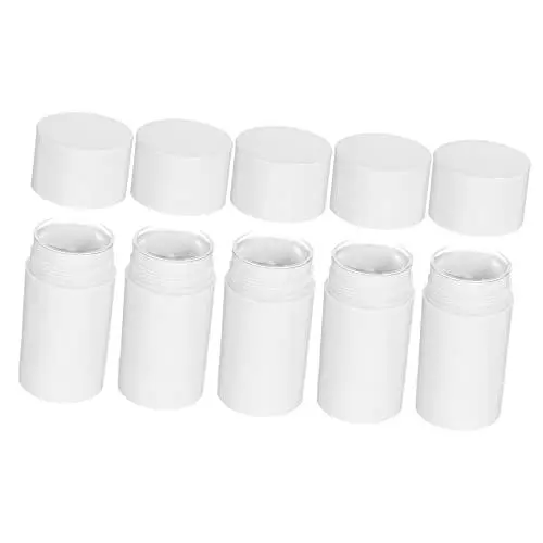 Produktbild: Baluue 5St Deo-Flasche Creme-Sub-Halter lippenstifttuben selber machen klarer Rohrhalter Squeeze-Flaschen drehbarer Balsamhalter Balsam Sub Flasche Balsamspender leere Flaschen Weiß