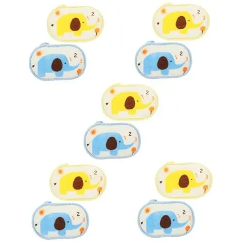 Produktbild: Baluue 5 Sätze Cartoon-badeschwamm Waschtücher Handtücher Badaccessoire Badekugel Schrubben Schwämme Handtuch Zum Peeling-körperpeeling Rückseite Aus Baumwolle 2 Stück * 5