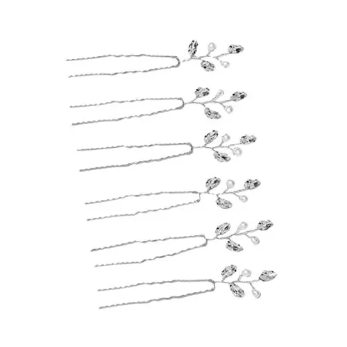 Produktbild: Baluue Haarnadel-set Für Die Braut Und Hochzeit 6-teilig Strasssteine ​​für Einen Eleganten Look Für Besondere Anlässe