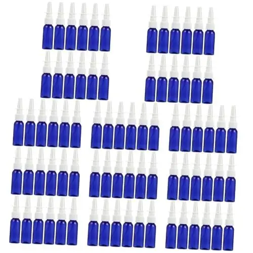 Produktbild: Baluue 78 Stk Runde Schulterflasche mit Nasenspray leere Sprühflasche dunkle Sprühflasche schmink aufbewahrung make-up aufbewahrung Sprühflasche aus Kunststoff Sprühflasche Mister Plastik