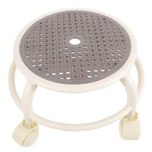 Produktbild: Baluue Drehbarer Rollhocker Runder Niedriger Kleiner Hocker Für Pediküre Nagelstudio Spa