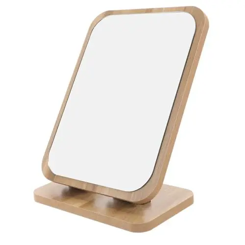 Produktbild: Baluue Kosmetikspiegel Mit Holzständer Drehbarer Desktop-schminkspiegel Für Frauen Die Dem Leben Dienen Für Badezimmer Und Schlafzimmer