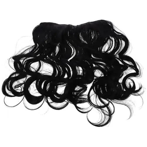 Produktbild: Baluue Clip in Haarverlängerungen Wellig Lockig U-förmiges Haarteil Für Damen Natürliche Schwarze Farbe Einfach Anzubringen Und Atmungsaktiv Für Schnelle Stilwechsel