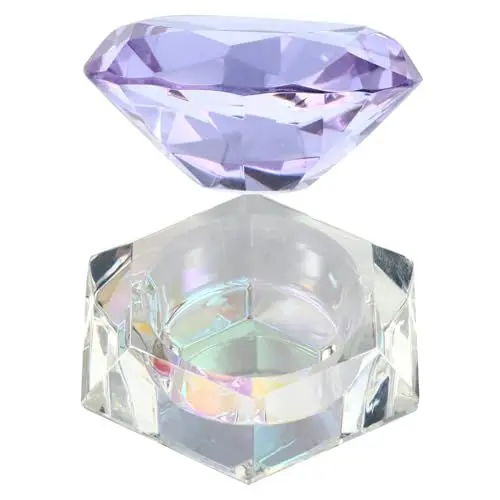 Produktbild: Baluue Nagel Flüssigkristallglas Glasbecher Creme Lippenstift Flasche Behälter Für Frauen Großer Diamantdeckel