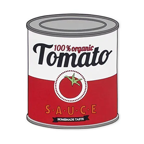 Produktbild: balvi-Untersetzer Tomato Sauce In Form Einer Konservendose Da er magnetisch ist, haftet er auf Magnet
