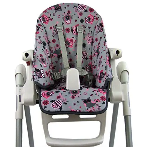 Produktbild: Ersatzbezug Sitzkissen (Bezug für Hochstuhl) kompatibel mit Peg Perego Prima Pappa ZERO3 & SIESTA (Eule $12)