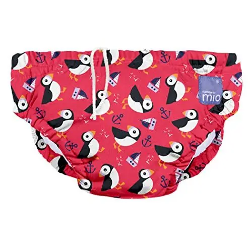 Produktbild: Bambino Mio, revolutionäre wiederverwendbare Schwimmwindel für Babys und Kleinkinder, Jungen und Mädchen, Papageitaucher, XL (2 Jahre+)