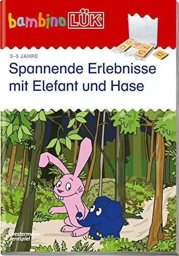 Produktbild: bambinoLÜK: 3/4/5 Jahre Spannende Erlebnisse mit Elefant und Hase (bambinoLÜK-Übungshefte: Kindergarten)