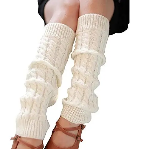 Produktbild: Bamboopack Warme Beinstulpen für den Winter, lange Socken, Stiefelstulpen, Topper, Leggings, Kniebandage, Beinsocken, Party-Zubehör (weiß), weiß, 43cm/16.92inch
