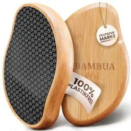 Produktbild: BAMBUA Hornhautentferner - (100% Anti-Hornhaut Effekt) Hornhaut Entfernen Fuß - Zur Fußpflege für schöne Füße - Effektives Nano Glass - Professionelle Pediküre - Premium Hornhautfeile (Schwarz)