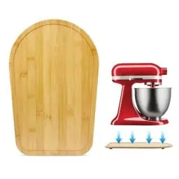 Produktbild: Bambus Gleitbrett für Kitchen Aid Artisan 4.5-5 Qt (4,3L - 4,8L), Verschiebbare Unterlage für Kitchenaid Küchenmaschine, Rührmaschine Gleitbrett für Kitchen Aid Zubehör 5K45SS 5KSM175PS 5KSM125