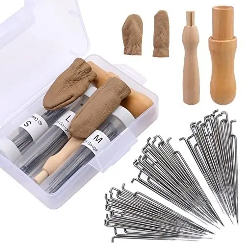 Produktbild: Bamru 74 Stück Nadelfilz-Set,3 Größen Filznadeln,Nadelfilz-Starter-Set,Nadelfilzzubehör mit Filznadeln für Anfänger und Profis