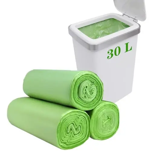 Produktbild: Bamyko 30 l Müllbeutel, biologisch abbaubar, dick, robust, kompostierbare Müllbeutel (30 l)