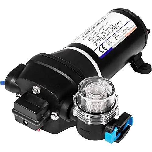 Produktbild: BananaB Wasserpumpe Druckwasserpumpe 12V, Membranpumpe 17L/min, Hochdruckwasserpumpe für Wohnwagen, Boot, Wohnmobil, Garten