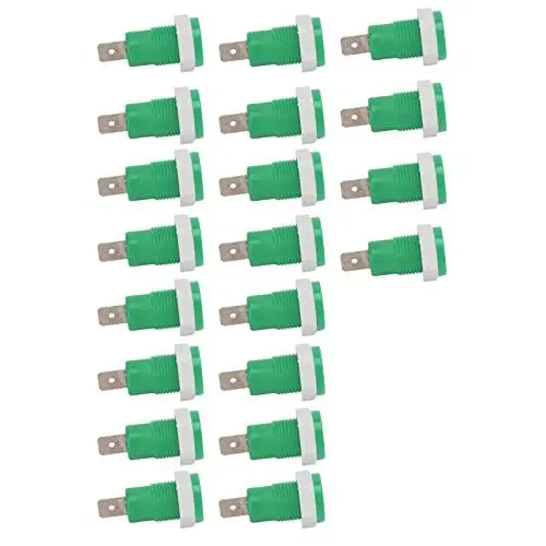 Produktbild: Bananenbuchse, Buchse für Stabile Übertragungsklemmen, Adapterbuchse aus Vernickeltem Messing für Industrielle Elektronische Geräte (Grün)