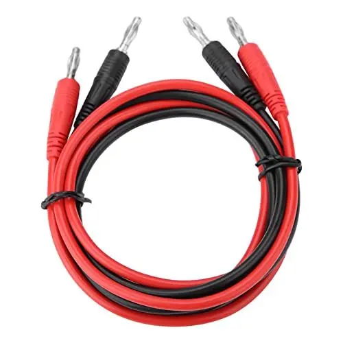 Produktbild: Bananenstecker Leitung,Bananenstecker Mit Kabel,Spper Bananenstecker,Bananenstecker Kabel 15A,Bananenstecker,Bananenkabel,4 Mm Bananentest S,8 X 16 X 5,Multimeter Test Bananenstecker P1041 2 Stück 4 M
