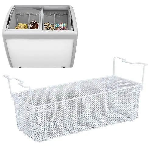 Produktbild: banapoy Kühltruhe Gefrierschrank Organizer Bin, Tiefkühlschrank Gefrierschrank Korb Kühlschrank Organizer Bins mit Griffen, Metall-Draht-Lagerung Container Storage Rack Bins