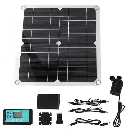 Produktbild: banapoy Solar-Brunnen für Vogeltränke 12V 22W Wasserbrunnen Pumpe mit 50W Solarpanel für Outdoor-Teiche Pool, Solarbetriebene Wasserpumpe mit Box Timing Controller, Gartendekoration