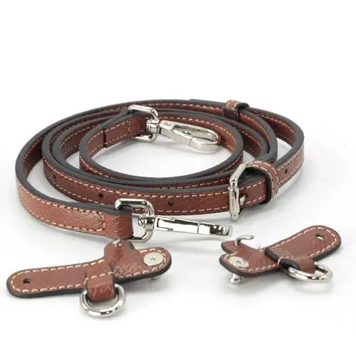 Produktbild: banbeln Minitaschen-Schulterriemen aus Leder, Terrakotta, Hautfarbe, Graubraun, Marineblau, Taschengurte, Set