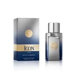 Produktbild: Banderas The Icon Elixir Eau de Parfum für Herren – Langanhaltend – Frischer, eleganter und sexy Duft – Würzige Mandarine und holzige Noten – Ideal für besondere Anlässe – 50 ml