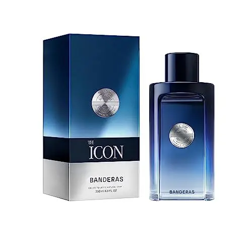 Produktbild: Banderas – The Icon, Eau de Toilette für Herren – Langanhaltend – Maskuliner, eleganter Duft mit Charakter – Holzige Bernsteinnoten – Ideal für besondere Anlässe – 200 ml