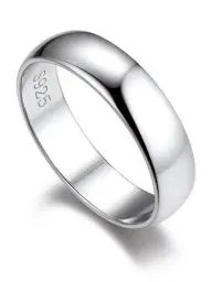 Produktbild: Bandmax Ehering Damen Ringe Silber 925 Ring Damen Verlobungsring Bandring Größe 62mm Trauringe 5mm breit Partnerringe Schmuck Silber für Verlobung