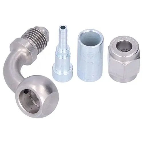 Produktbild: Banjo Bremsfittings, 4 Stück 75° Edelstahl Motorrad Bremsleitung Banjo Fitting M10 Bremsölschlauch Banjo Fitting Ersatz Sonstiges Zubehör Kraftstoffsysteme