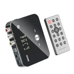 Produktbild: BAOCED Bluetooth Transmitter Kabellos Bluetooth Adapter 2-in-1 Bluetooth 5.0 Sender und Empfänger mit AUX- und RCA-, NFC Stereoanlage Audioadapter mit Digitalanzeige für TV/PC/Kopfhörer/Lautsprecher