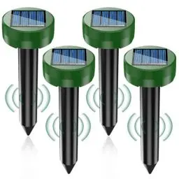 Produktbild: Baoduu Solar Maulwurfschreck, Ultrasonic Wühlmausschreck 4 Stück, IP65 Maulwurf Vertreiber für den Außenbereich Wühlmaus Vertreiben zur Abwehr Gegen Maulwurf und Wühlmäuse in Gärten