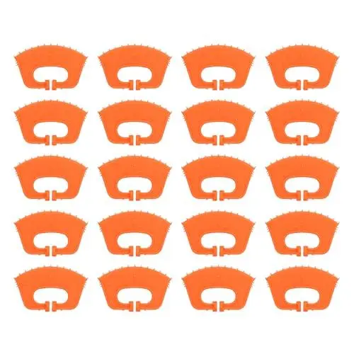 Produktbild: BAOFUYA 20 Stück Nasenringe für die Entwöhnung von Kälbern, Kuh-Nasenklammer, Viehentwöhner für Bauernhof, Kuh, Rinder, Verhindert das Saugen von Milch (Orange)
