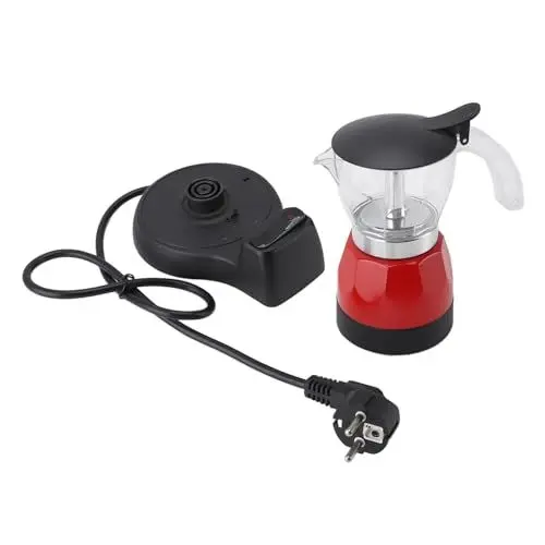 Produktbild: Pssopp Elektrische Kaffeemaschine, 150 Ml, 3 Tassen, Italienische Kaffeemaschine, Perkolator für Kaffee, Cappuccino, Latte, Brühen (EU-Stecker 220 Bis 240 V), Pssoppgrcghs834f