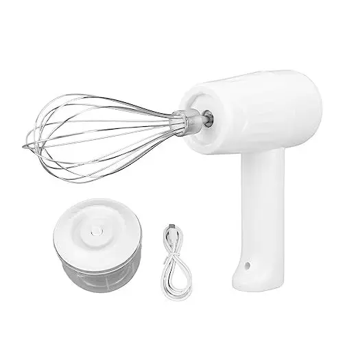 Produktbild: Elektrischer Handmixer, 3-Gang-Ei-Schlagsahne-Schläger, Hand-Elektromixer mit Zerkleinerer, Milchaufschäumer, Handschaumbereiter Zum Eierschlagen, Sahneschlagen