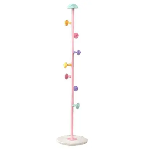 Produktbild: Pssopp Garderobenständer, Metallständer, Kleiderständer, Flur, Kleiderbügel, Hutständer Zum Aufhängen von Kleidung, Jacken, Taschen, Hüten (Fee Rosa 167cm)