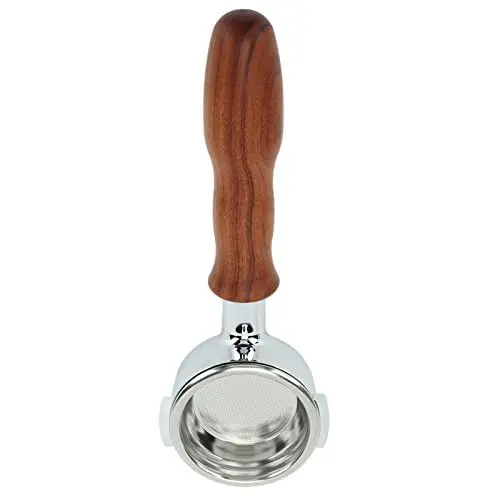 Produktbild: BAOFUYA Siebträger ohne Boden, Siebträger Set ohne Boden, Espresso Siebträger ohne Boden, 58 Mm, Kompatibel mit Espresso Kaffeemaschinen (D Rotholz)