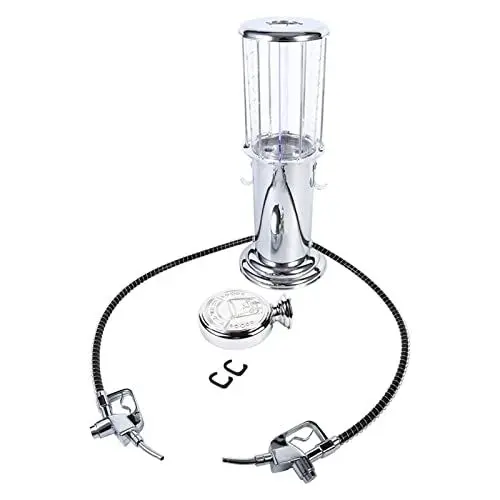 Produktbild: Bar Ausstattung Doppel Pistole Metall Gas Pumpe Zapfpistole Bier Wein Spirituosen Spender Soda Getränk Gießer für Bars Restaurants und Home Entertaining