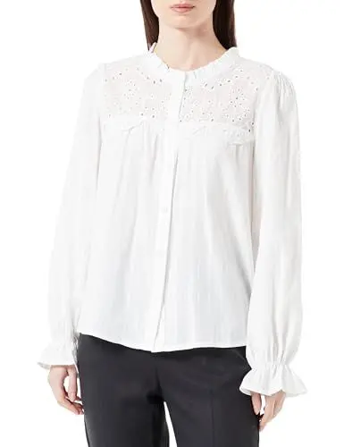 Produktbild: baradello Damen Langarmbluse 37326299-BA01, Wollweiss, L
