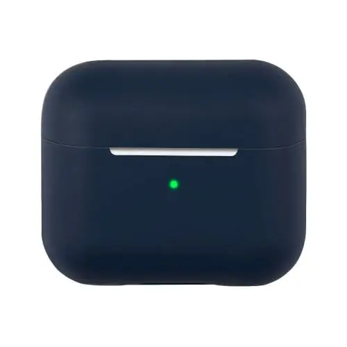 Produktbild: BARALARIQIU Silikon Hülle für AirPods 3 Schutzhülle und Haut Weich flexibel Einfarbig Stoßdämpfend Case für AirPods 3rd Generation Cover Dunkelblau