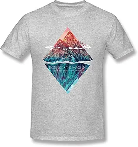 Produktbild: Barbaralewis Men's Florence and The Machine Leisure Gray T-Shirt with Mens Short Sleeve T-Shirts & Hemden(Large)